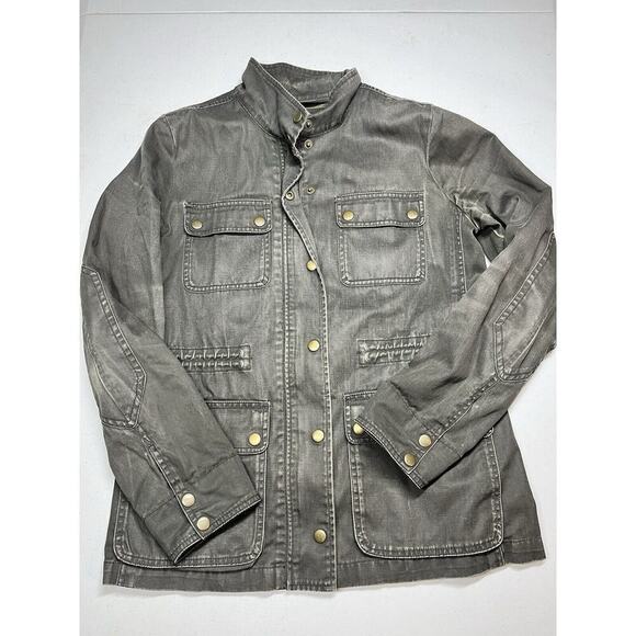 J. Crew Relaxed Boyfriend Field Jacket Chore Canvas Dark Size Smal - Picture 1 of 10